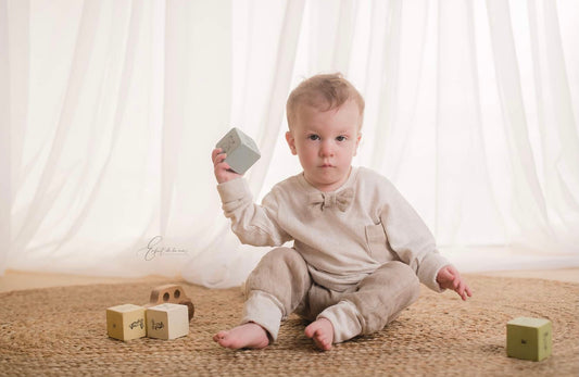 Linen harem pants and hoodie set gr: 6 to 36 months ready to go